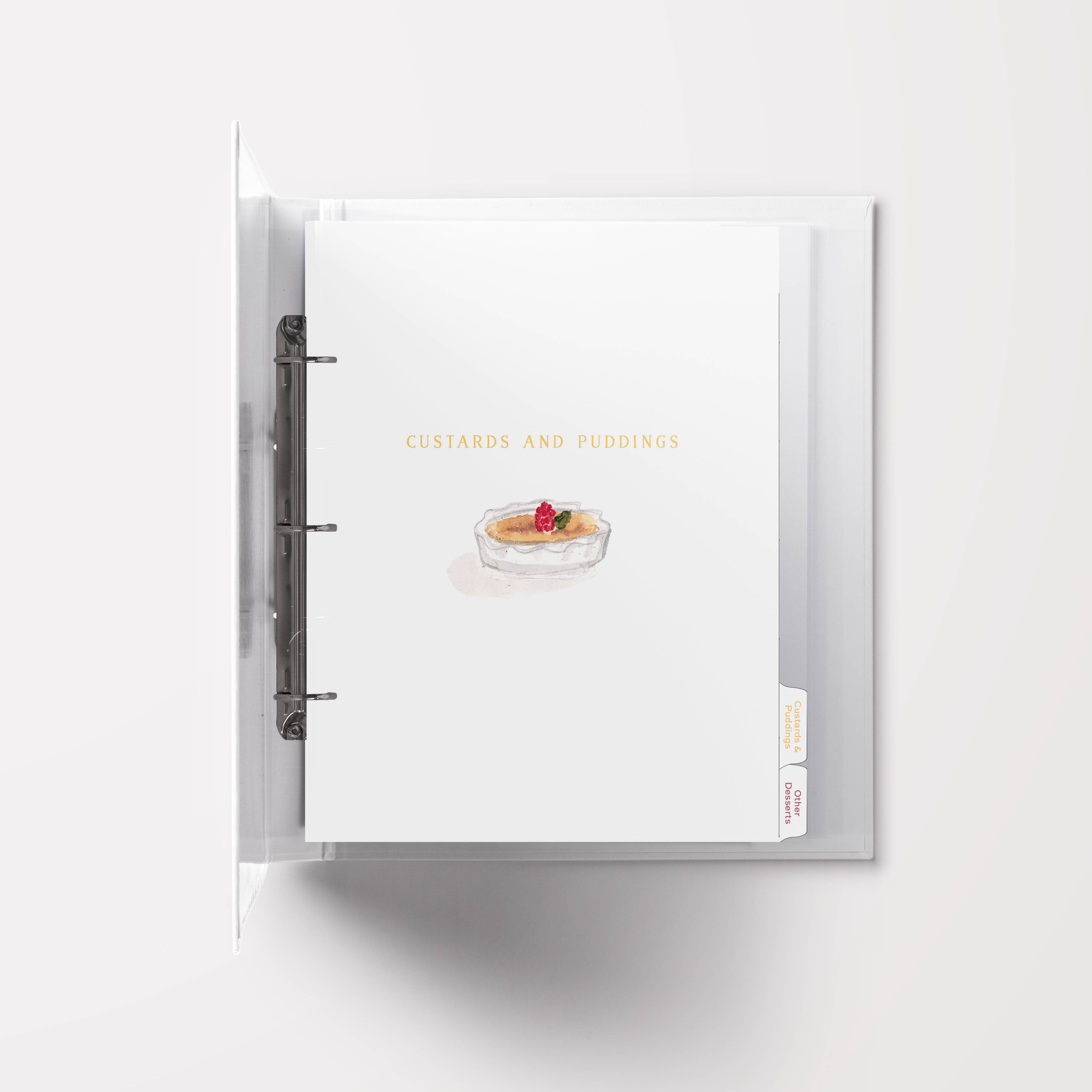 The Illustrated Life – Großhandel Ordner – Dessert-Rezept-Binder-Index Tab Teiler5