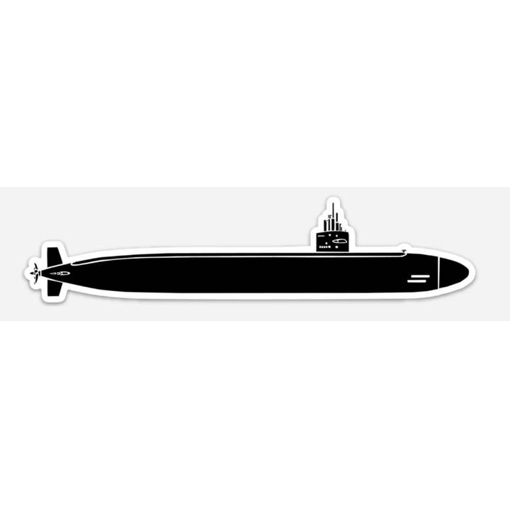 Los Angeles Class Submarine Vinyl Sticker Illustration for wholesale by Bellavance Ink