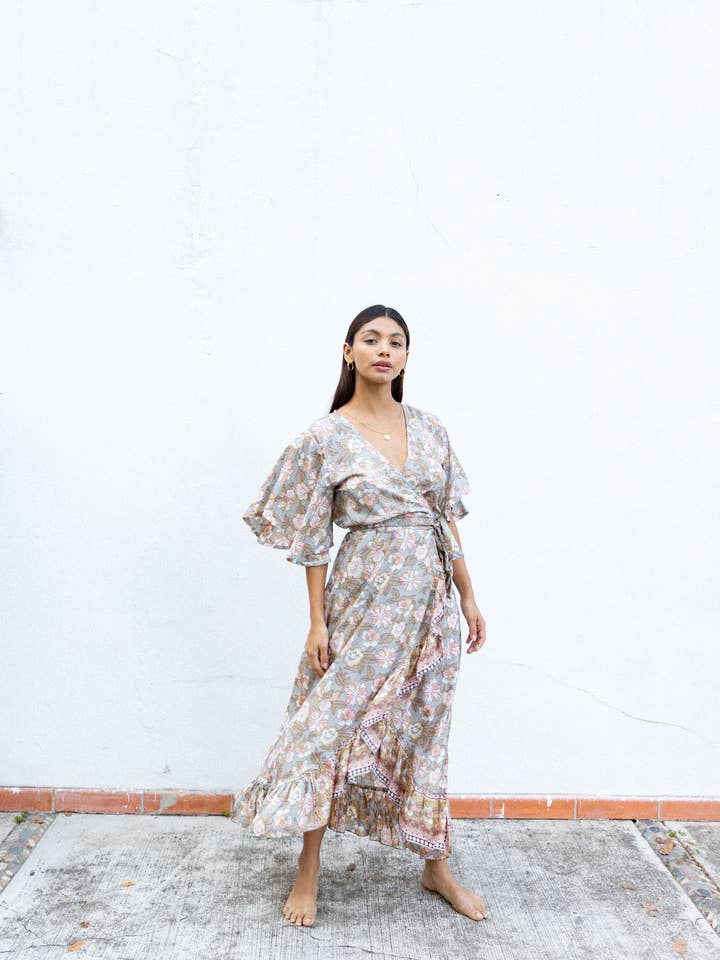 The Fox and The Mermaid - Wholesale Dress - Women's - Jodoh Wrap Dress (Fawn)