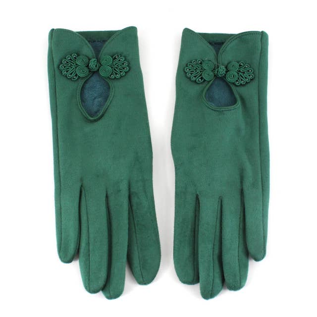 Pretty Persuasions - Wholesale Gloves - Women's - A24015 Chinese Knot Frog Button Trim Gloves10
