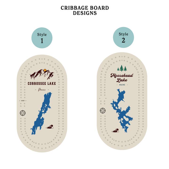 Cast & Carve - Wholesale Board Game - Lake Mini Travel Cribbage Set with Custom Pegs5