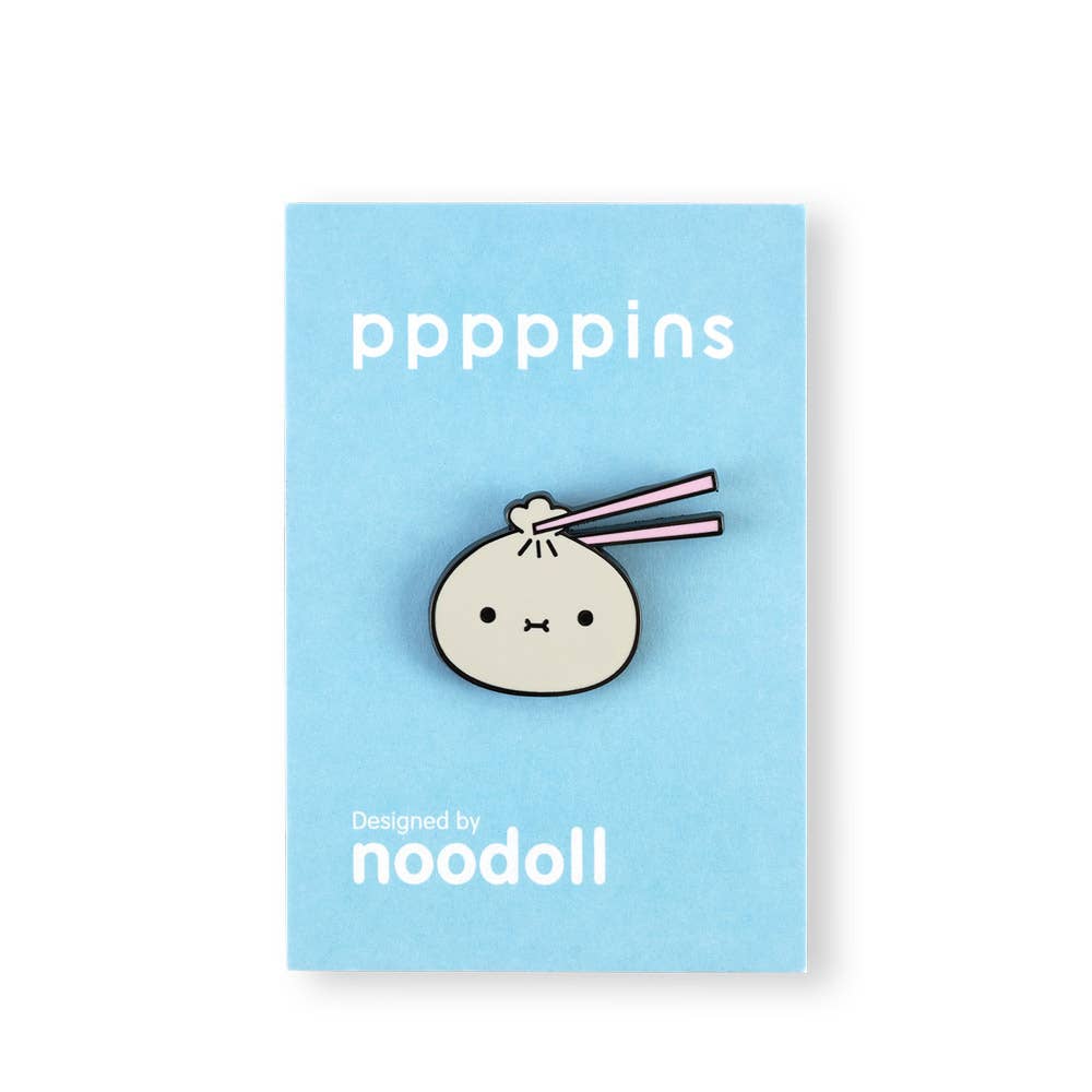 Noodoll – wholesale Lapel pin/button – Enamel Pin - Ricebao with Chopsticks0