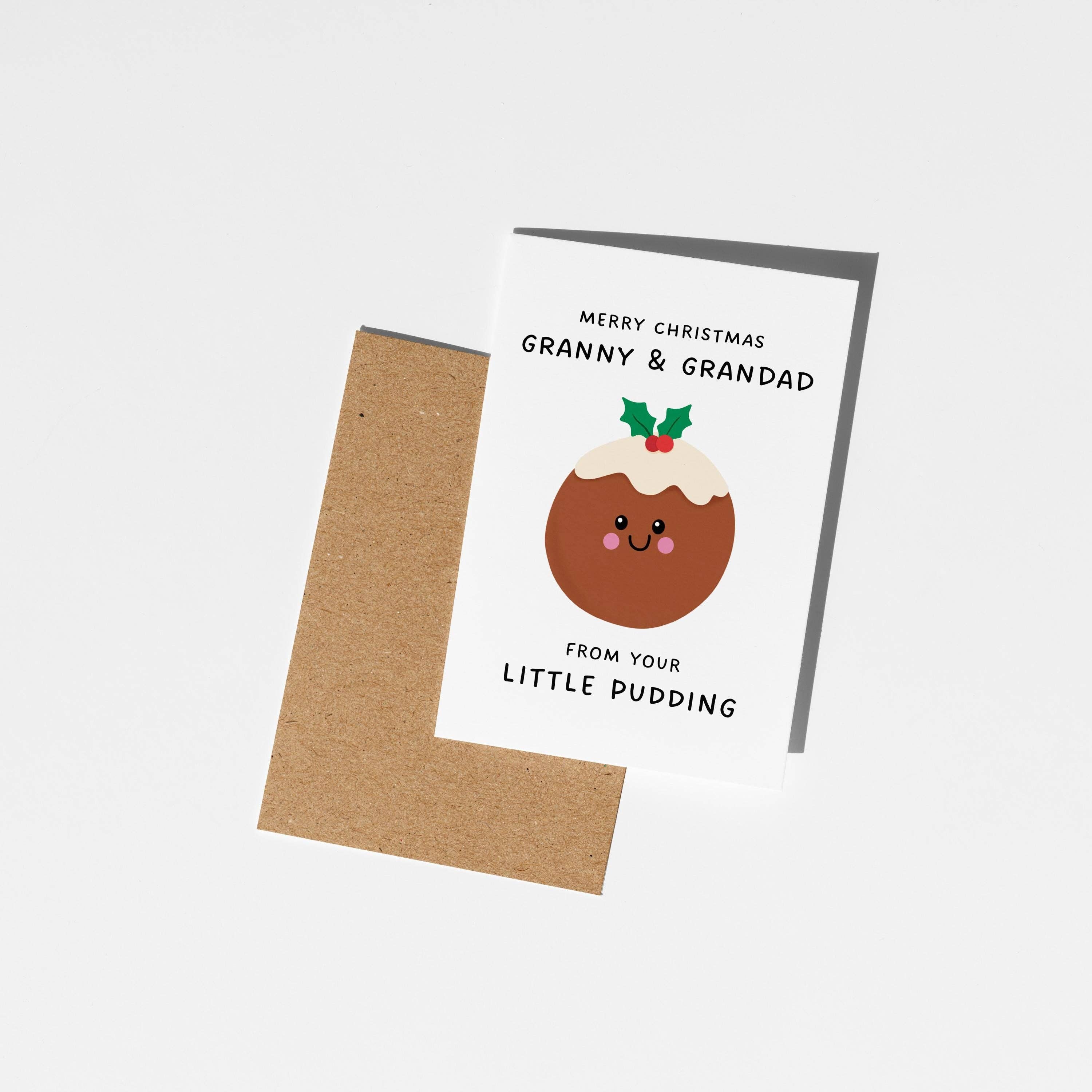 PulpKo – wholesale Julkort – God Jul Farmor & Farfar Från Er Lilla Pudding1