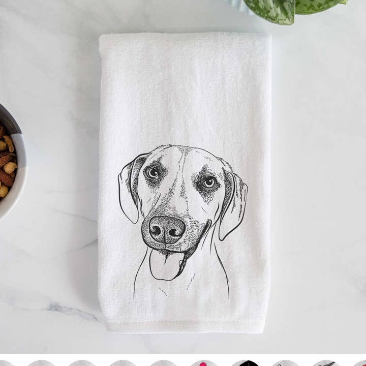 Malia the American Foxhound Mix Hand Towel for wholesale by Inkopious