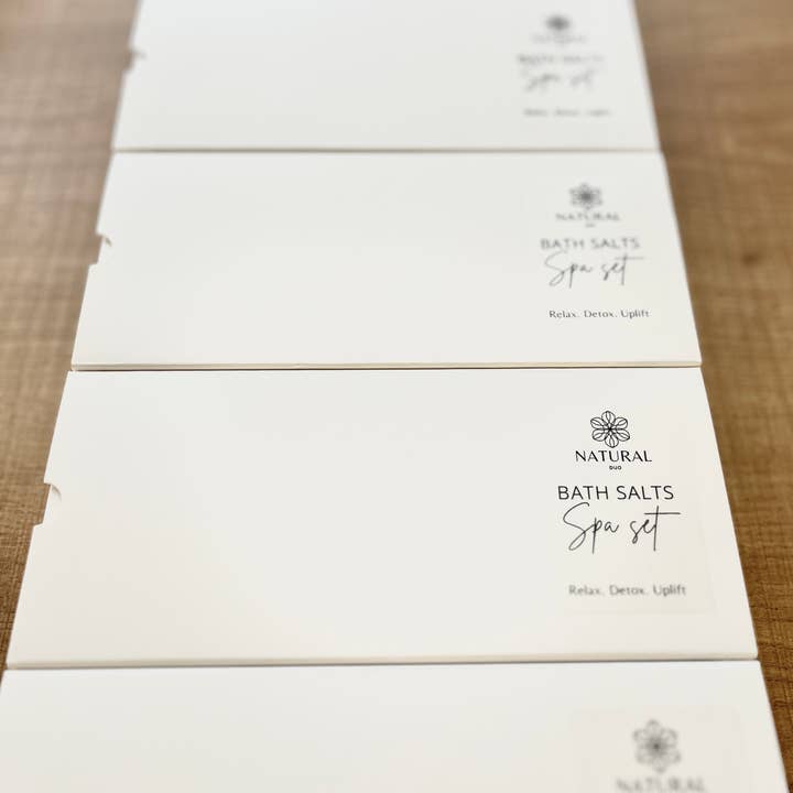 Naturalogy - Wholesale Bath salts - Spa in a Box Gift set - 3 Bath Salt tubes1