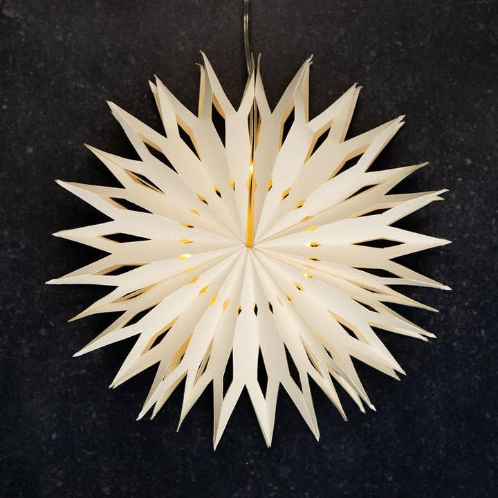 Bandeau à neige en papier éclairé par LED Neutron pour la vente par Bollywood Christmas