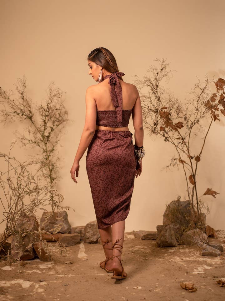 Brun Boho Sarong Cord Sæt (Sæt af 2) for engroshandel hos Label Reyya