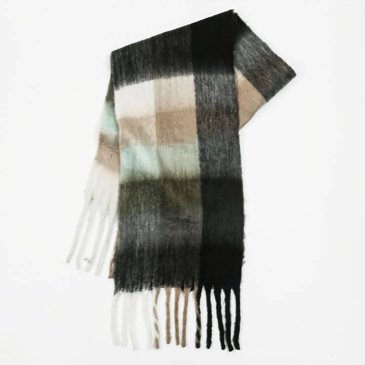 MKS America - Wholesale Scarf - Women's - Colorful Plaid Scarf Shawl Scarf7