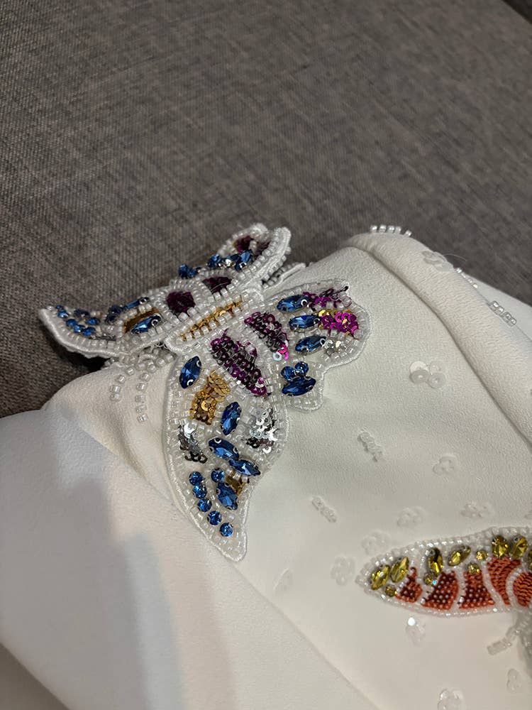 Negro Conjunto de traje de diamante con mariposa 3D hecha a mano SY402 de venta al por mayor en Faire15