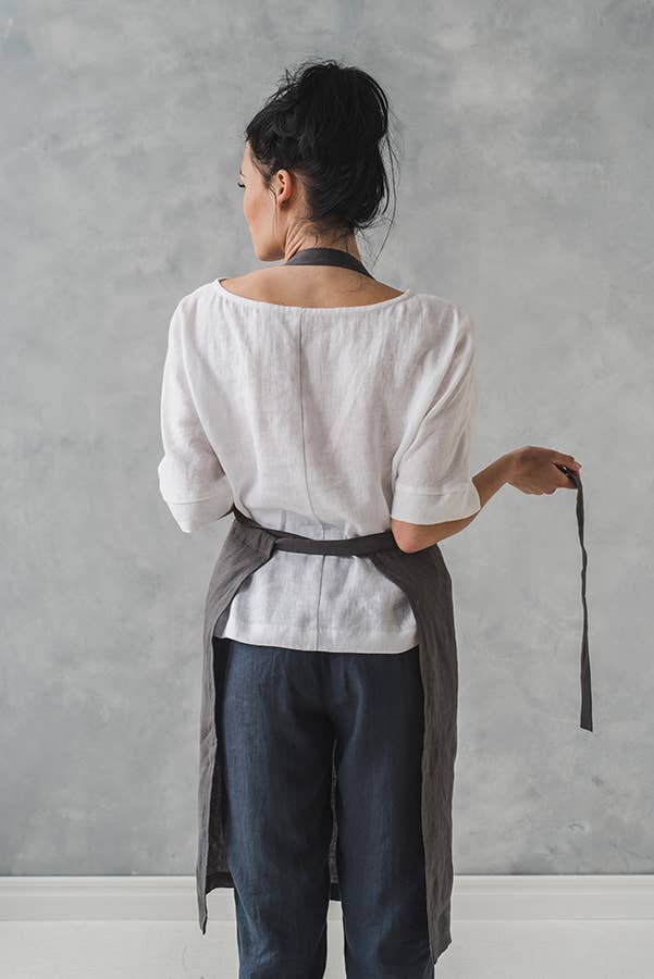 Epic Linen - Wholesale Apron - Unisex Full Bib Linen Apron in Various Colors7