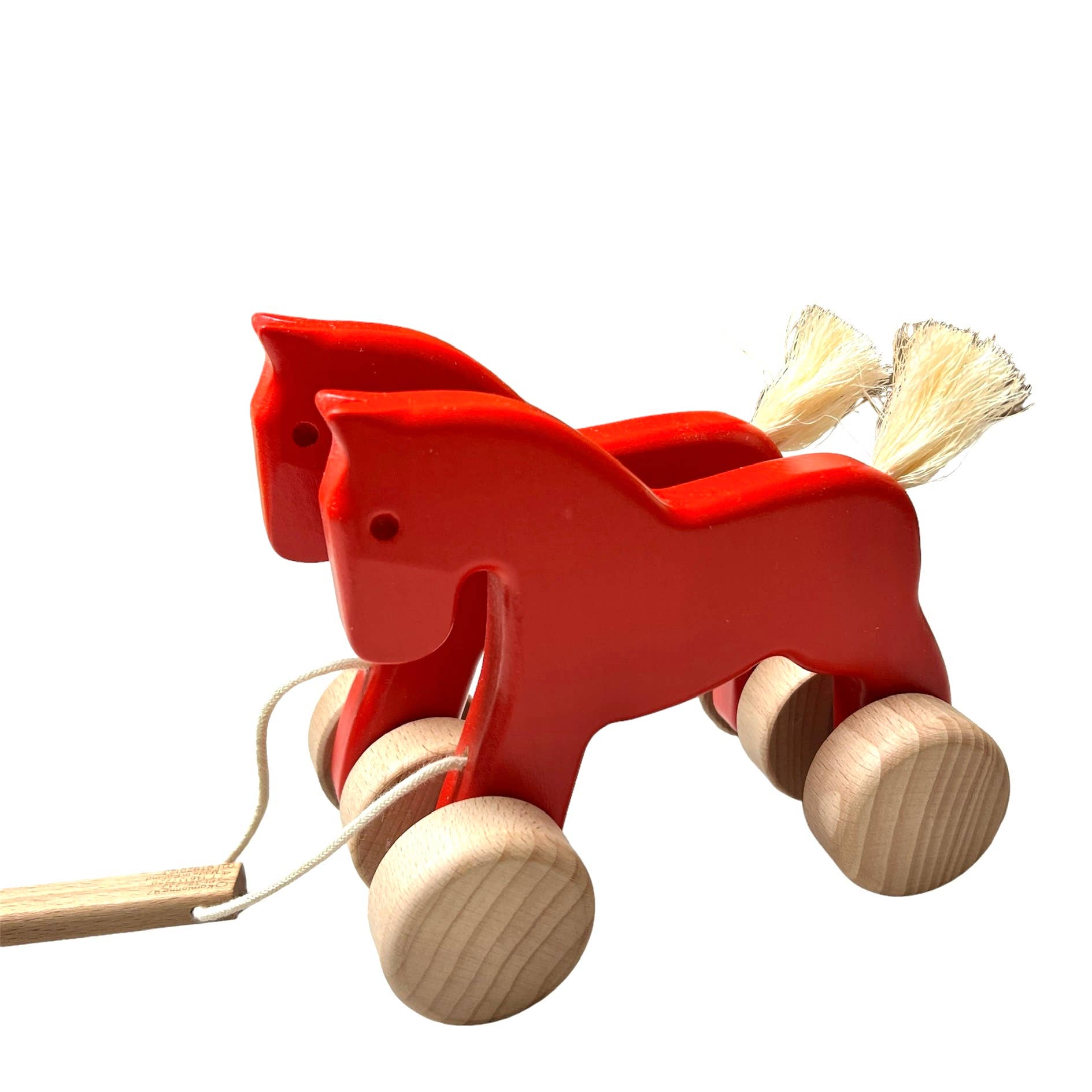 Little Poland Gallery - Wholesale Wood Toy - Kids - BAJO Double Horses Pull Toy3