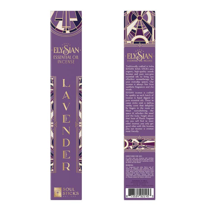 Designs by Deekay Inc. - Wholesale Incense - Elysian - Lavender Essential Oil Incense Sticks