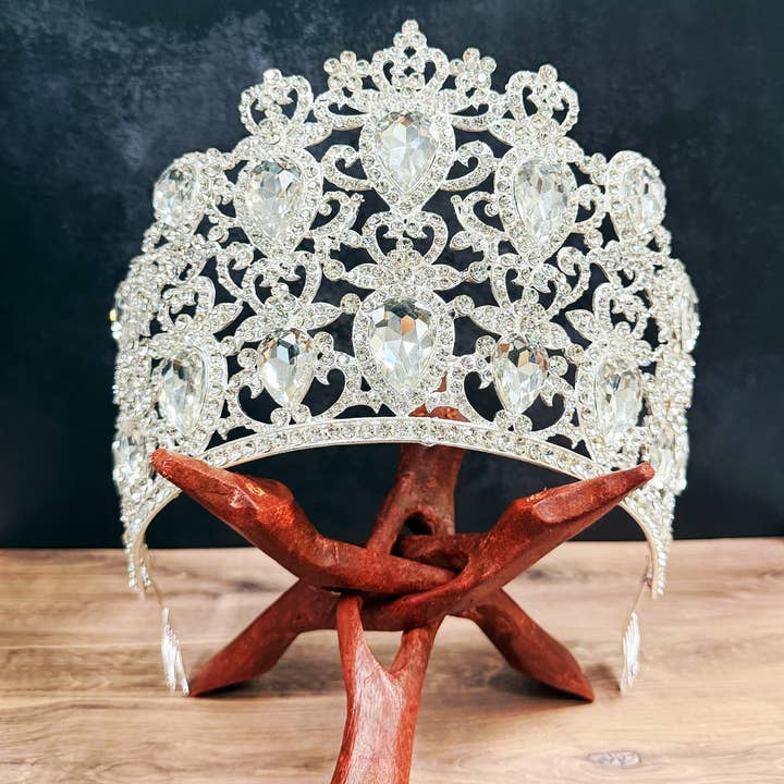 Happy Dream Gifts - Wholesale Party hat/crown - Pageant Crown, Quinceanera Comb Crown, Silver Crystal Crown5