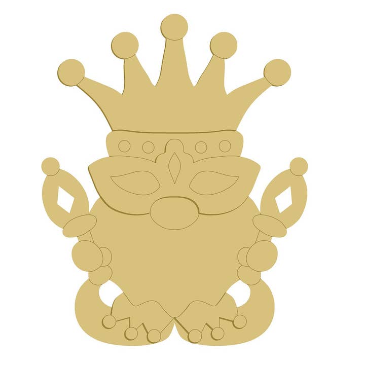 Découpe en bois inachevée en 3D pour homme, style 1 pour la vente par Diverse Woodworking