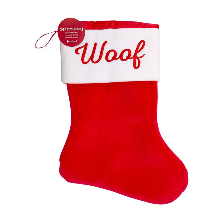 Pet Palette Distribution - Wholesale Holiday Stocking - Pets - Pearhead Woof Christmas Stocking0