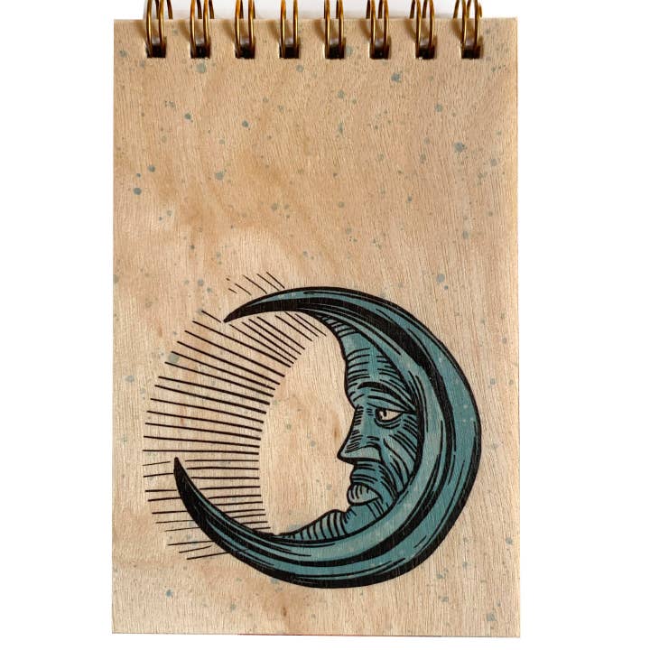 Spitfire Girl - Wholesale Notepad - Wood Notepad - Moon