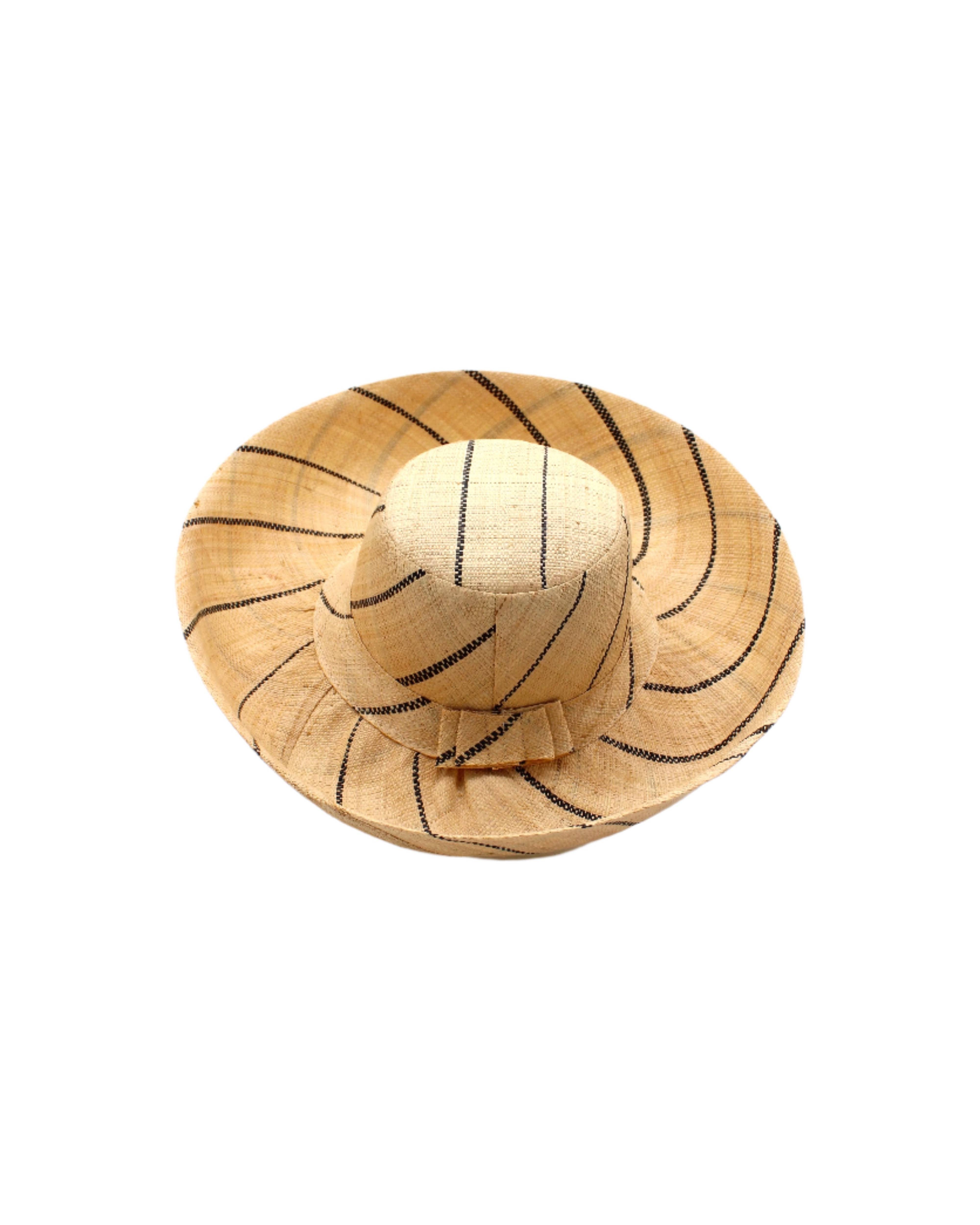 Shebobo - Wholesale Straw Hat - Women's - Monica 5" & 7" Wide Brim Pinstripe Packable Straw Sun Hats14