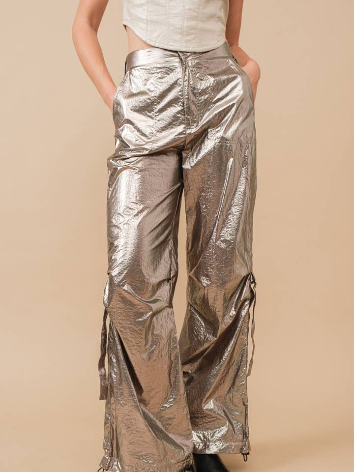 Aaron & Amber - Wholesale Pants - Women's - MAP2611 Marisa Metallic Pants