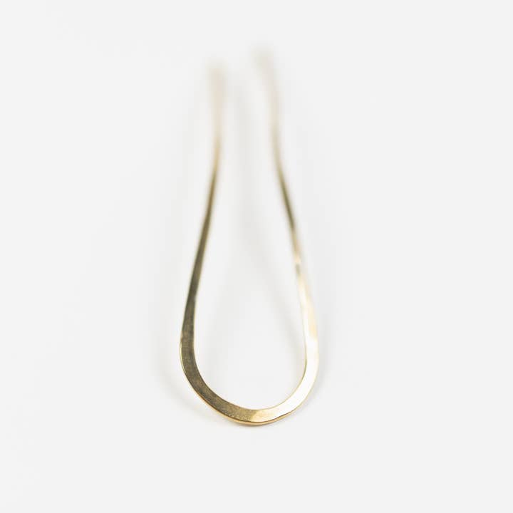 Mira Kauai - Wholesale Hair Pin - Hammered Brass Hair Pin4
