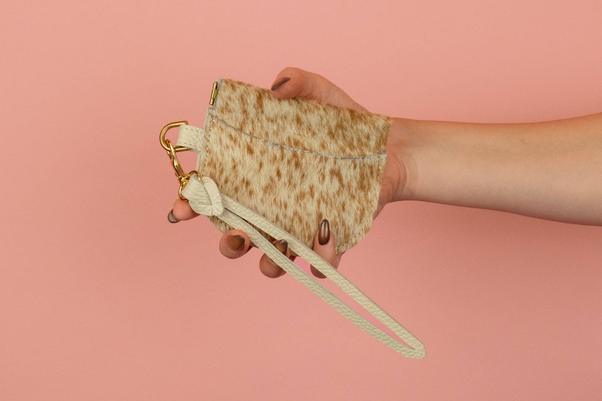 Cold Gold - Wholesale Card Holder - Women's - Hair-on-Hide Leather Wallet, Slim Western Wallet8