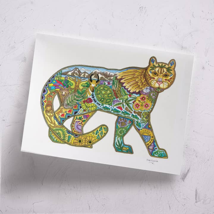 Mountain Lion Signed Print for wholesale by EarthArt International