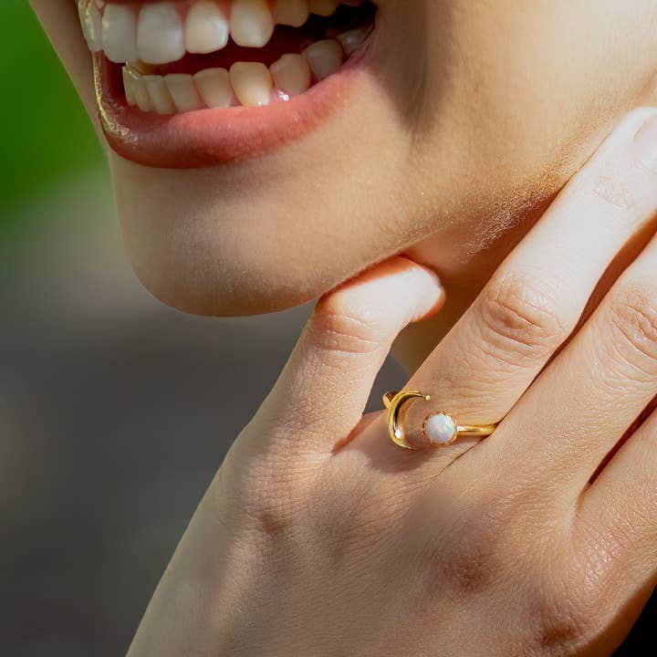 Peter and June - Wholesale Cocktail/Statement Ring - Champagne Supernova Ring - 24k Gold Plated1