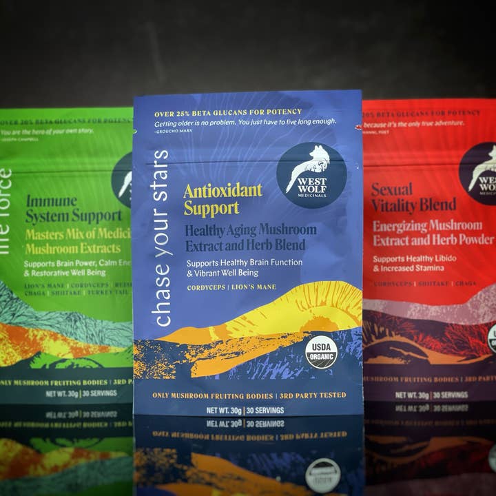 West Wolf Medicinals - Wholesale Oral Supplement/Vitamin - Chase Your Stars Organic Mushroom Antioxidant Supplement11