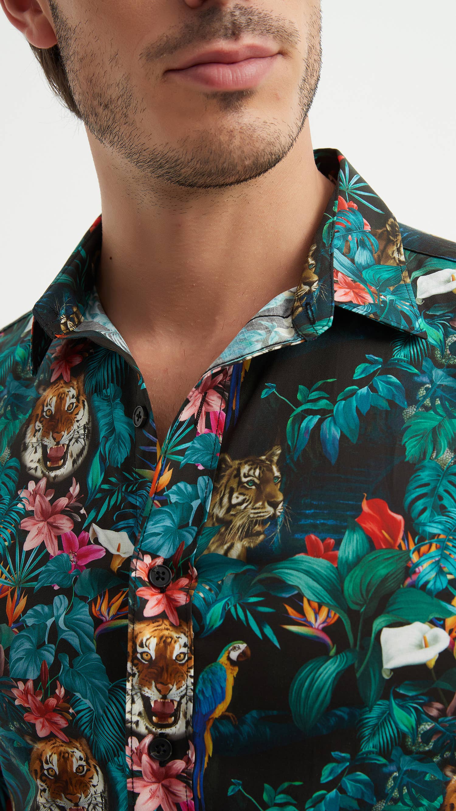 Yves Enzo – Camisa de botões - Homem por atacado – Camisa coleção "PREMIUM" em estampas digitais1