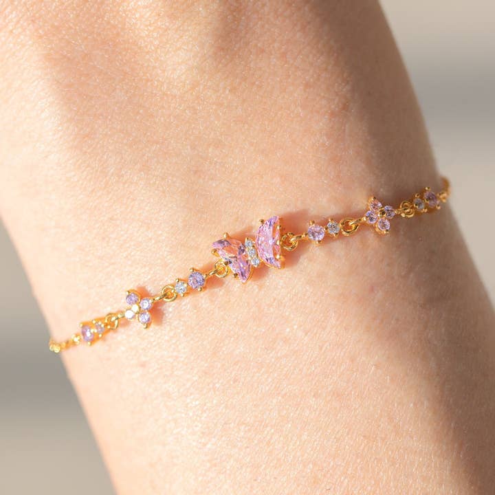 Girls Crew - Wholesale Charm/Dangle Bracelet - Flutter Love Bracelet