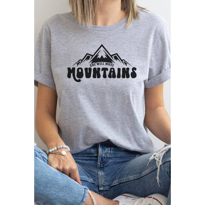 Hun Vil Flytte Bjerge Grafisk Tee for engroshandel hos Bella Me