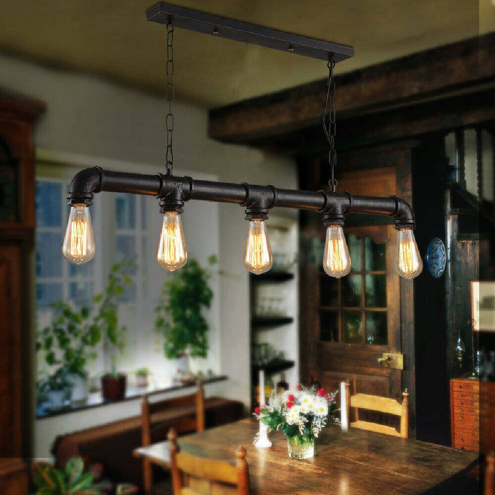 Ledsone - Vendita all'ingrosso Lampadario/lampada a sospensione - Luci da soffitto steampunk a tubi d'acqua industriali vintage ~23686