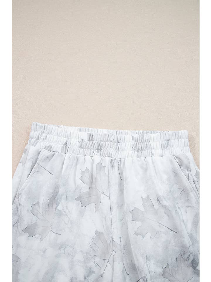 Beige Camo Pullover Top og Shortsæt med Elastisk Talje for engroshandel på Faire7