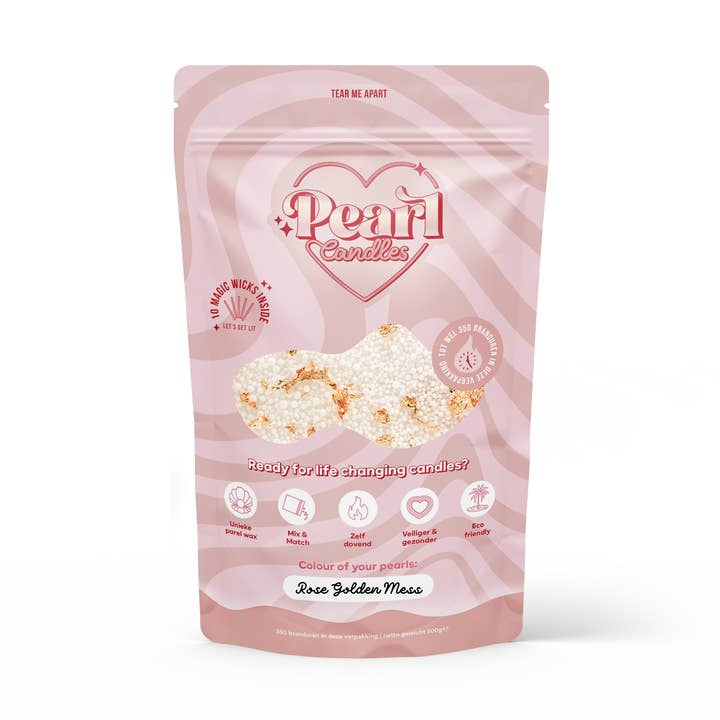 Velas de Perlas en Casa | Desorden Rosa Dorado para venta al por mayor de Pearl Candles