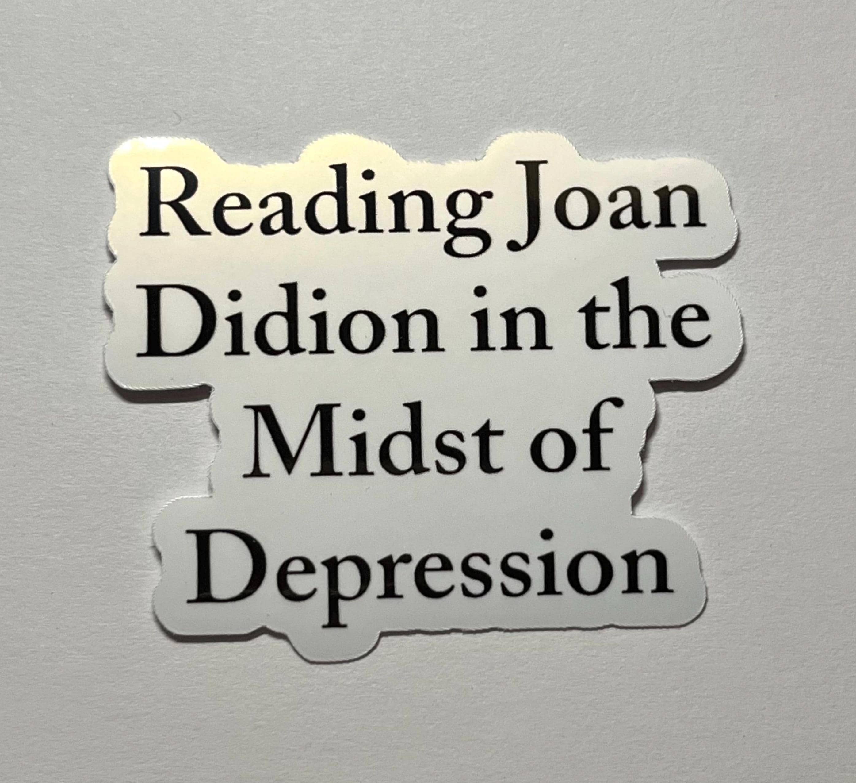 Literary by Ava - Wholesale Sticker - Joan Didion Depression Kiss-Cut Sticker Waterproof0