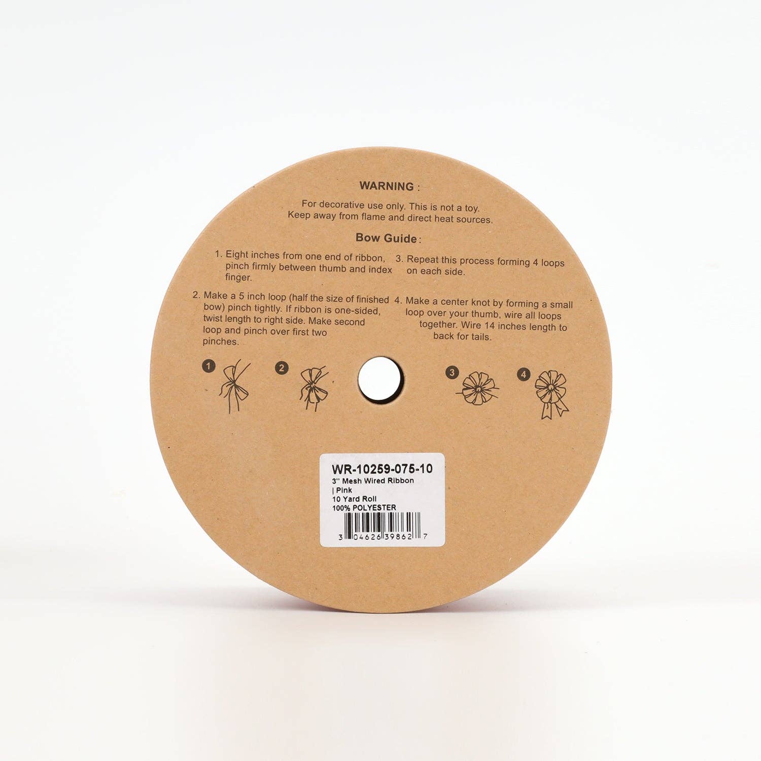 LA Ribbons Wholesale - Wholesale Ribbon - Gift Wrapping - 3" Mesh Wired Ribbon | Pink | 10 Yard Roll4