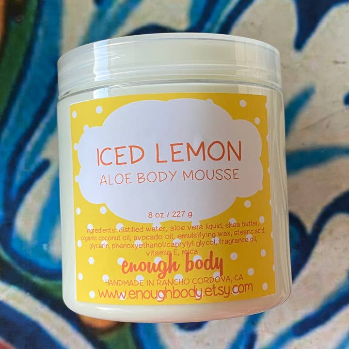Iced Lemon Aloe Body Mousse ~ Body Butter ~ Body Lotion for wholesale by Enough Body