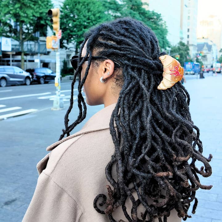 Solar Eclipse - Wholesale Hair Clip - Women's - Hand-Painted Bow Croissant Claw Hair Clip | Eco-Friendly6