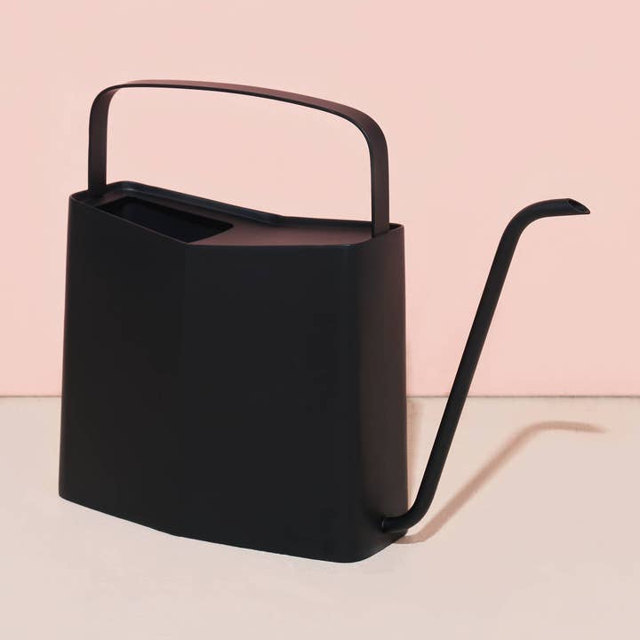 Regador preto fosco de 3 litros em aço inox escovado por atacado de Modern Sprout - International