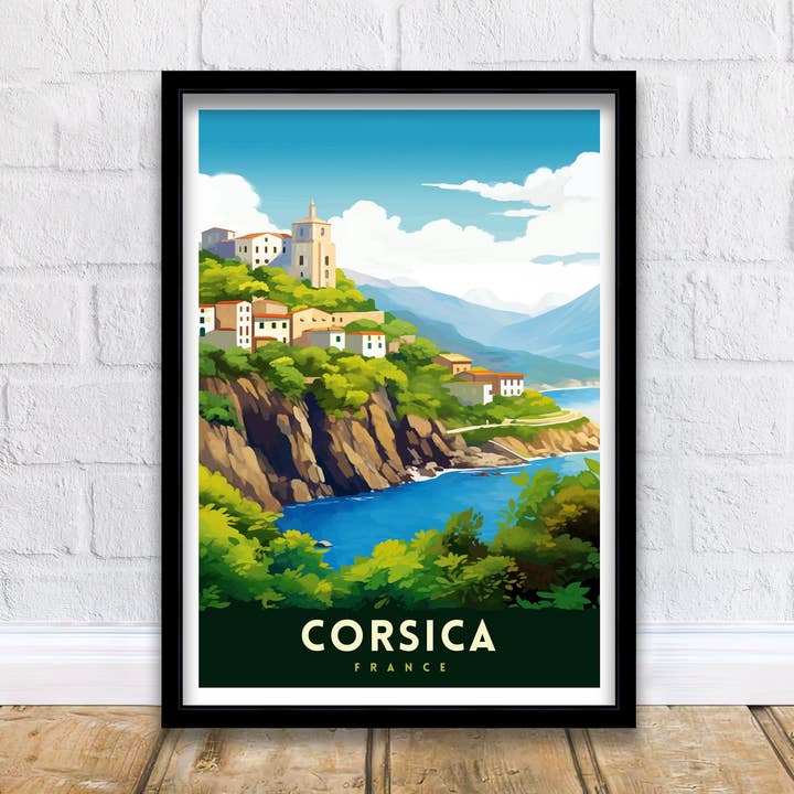 Corsica France Travel Poster Corsica for wholesale by InkNPrintz