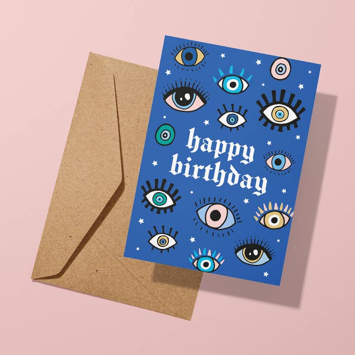 Evil Eye Birthday Card for wholesale by Talk and Tell