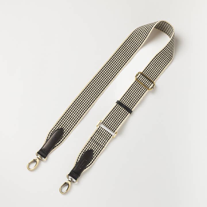 O My Bag – Großhandel Schulterriemen – Damen – Gurtband - Schwarz/Weiß Kariert Schwarzes Klassisches Leder1