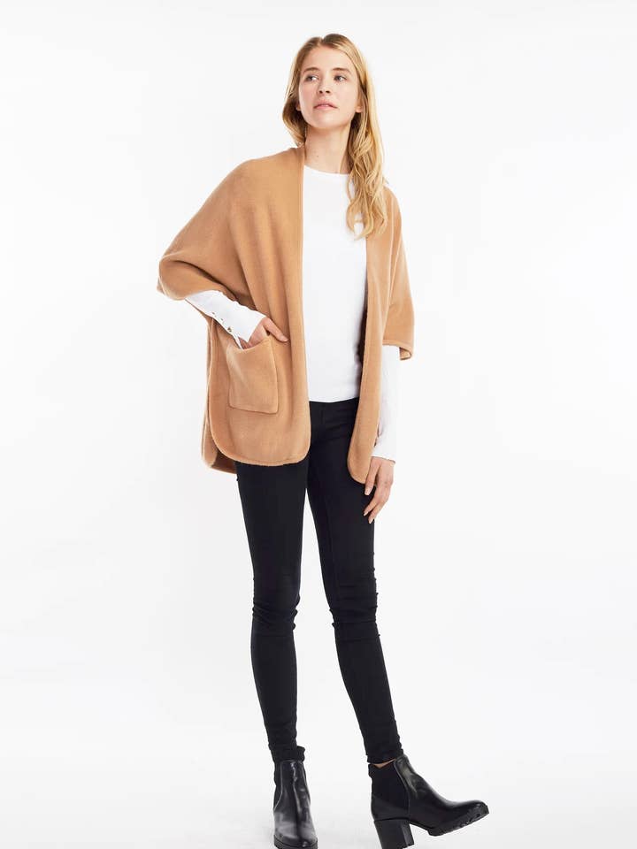 Timeless Poncho With Pockets Women's Fashion Ponchos for wholesale by Always Swanky