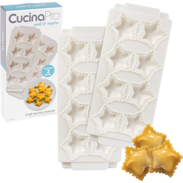 Mini Star Shaped Ravioli Molds 2-Pack - Makes 8 for wholesale by CucinaPro