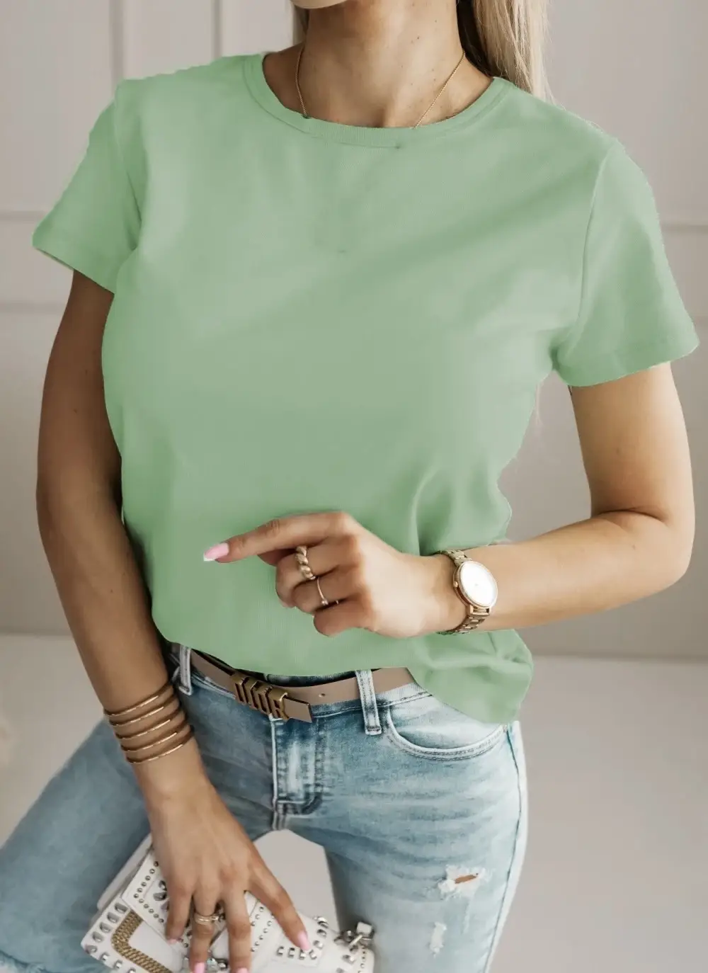 ESTEE BROWN - Wholesale T-Shirt - Women's - Basic plain T-shirt - 24742