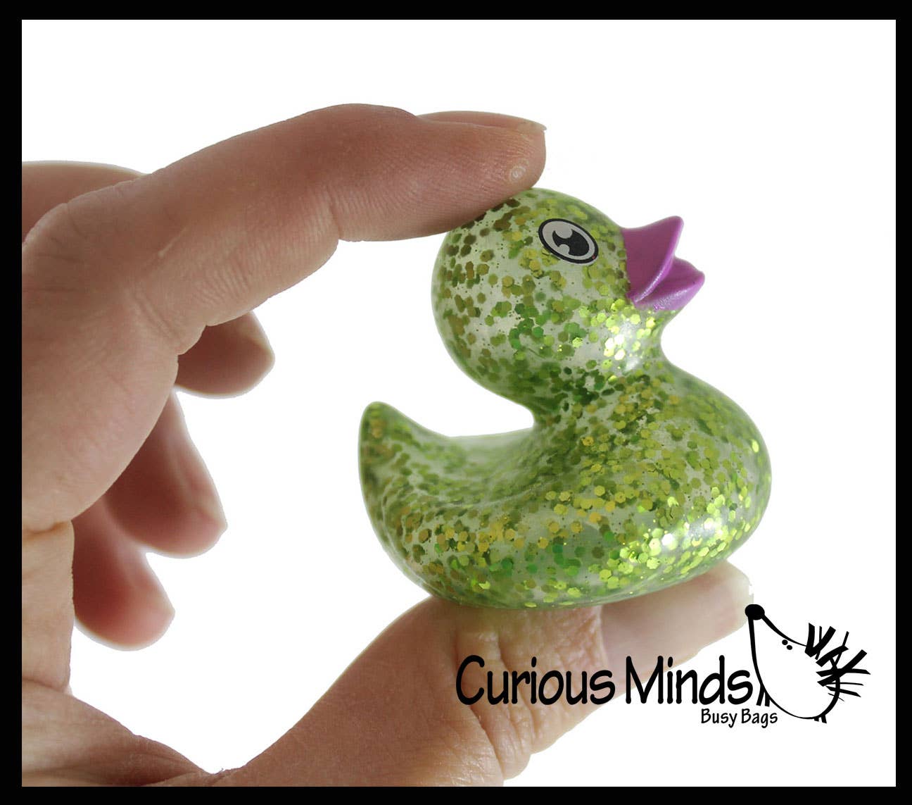 Curious Minds Toys - Wholesale Squishy Toy - Kids & Baby - 1 Small Glitter Rubber Ducks - Rubber Duckies - Cute Novelty1