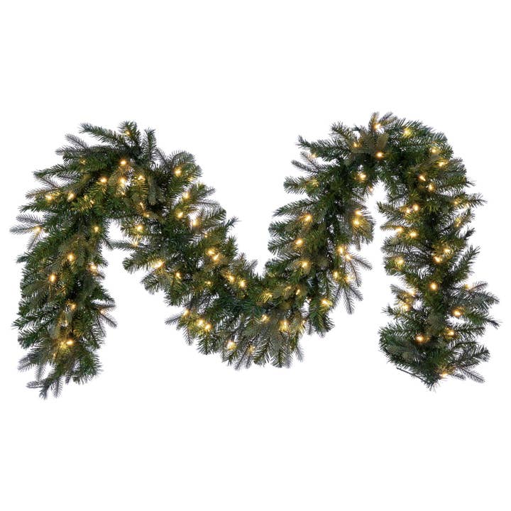 Vickerman 9' x 14" Douglas Fir Garl Dura-Lit 100WW for wholesale by Vickerman