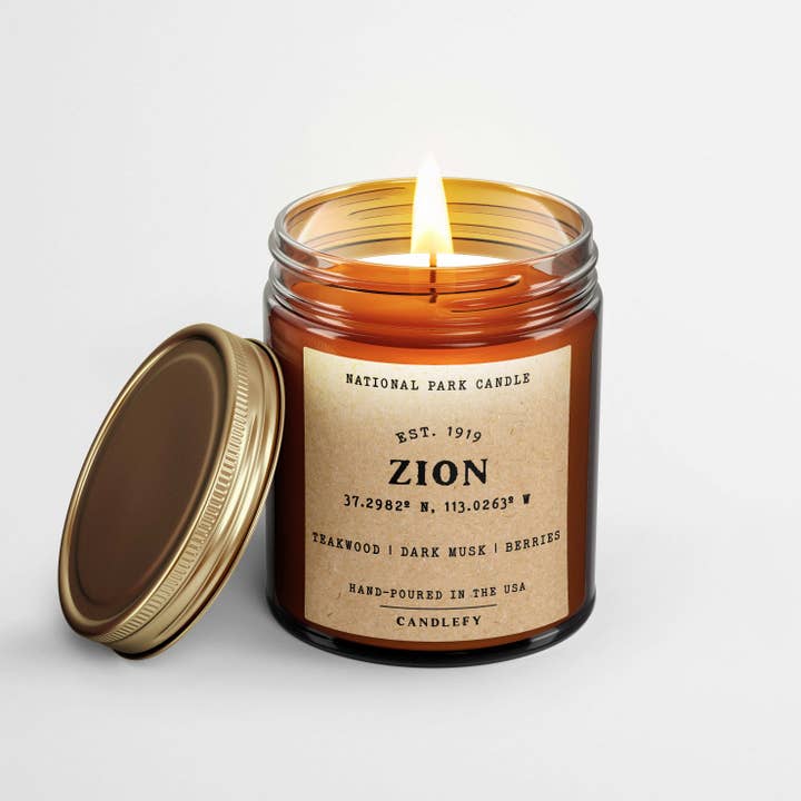Candlefy - Wholesale Jar/Filled Candle - Zion Canyon National Park Candle3