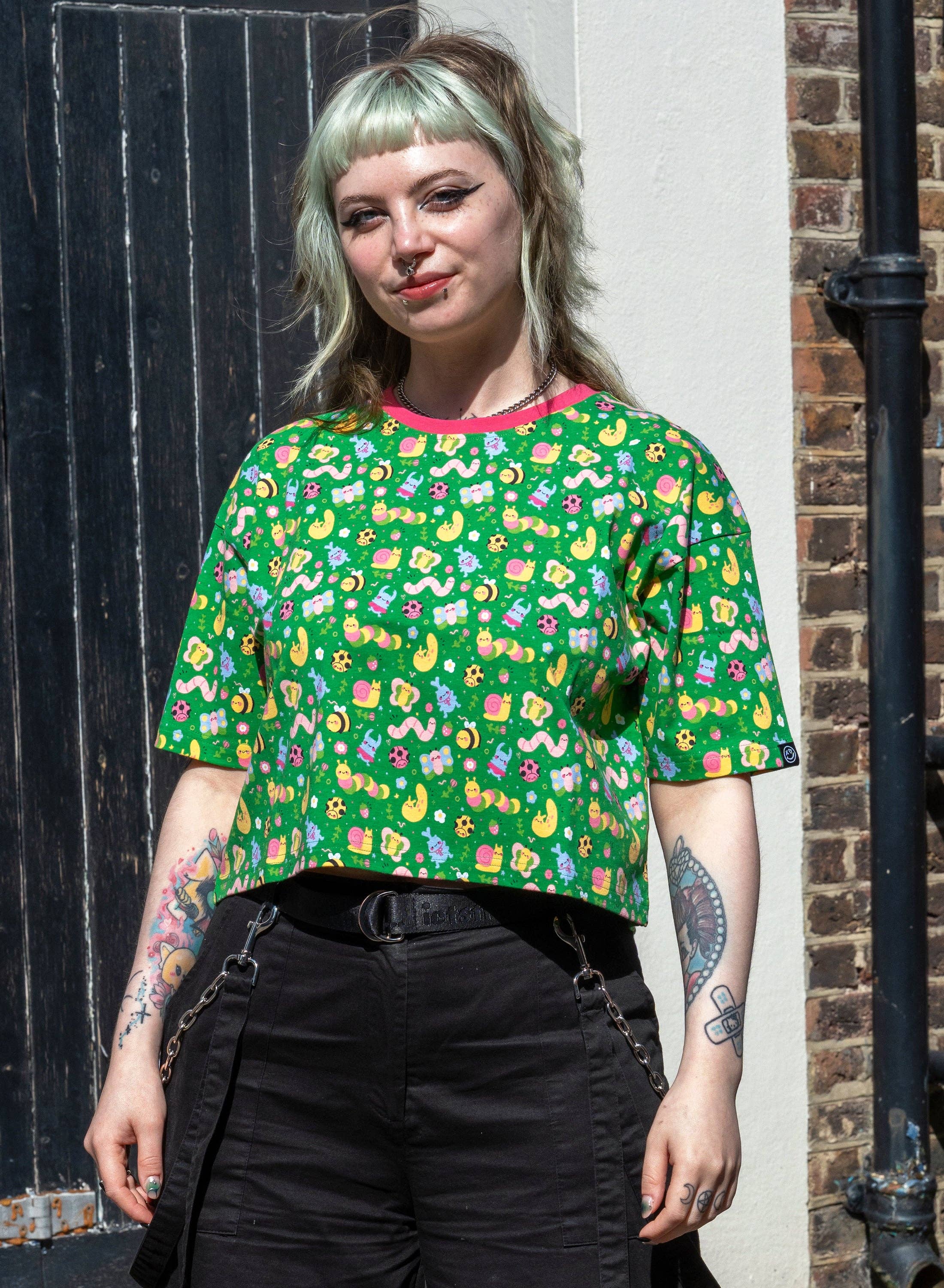 Rebel Romance – wholesale T-shirt – women's – Rebel Romance x Dipstick Store Bugs Cropped Boxy Tee3