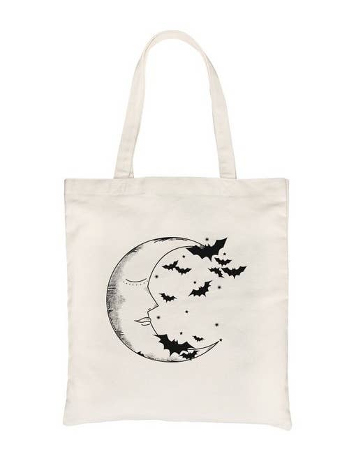 Moon And Bats Canvas Bag for wholesale by 365 In Love