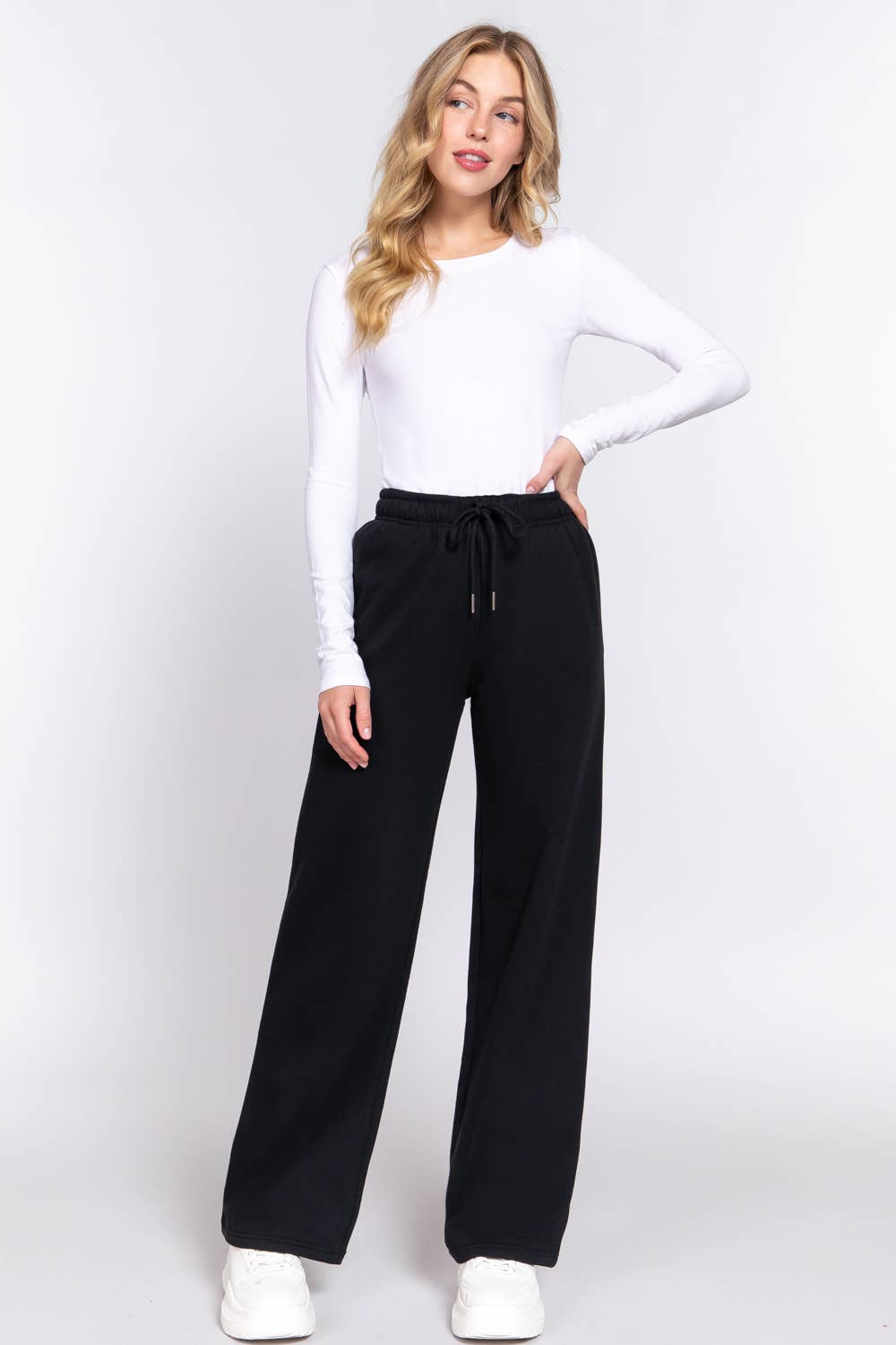 Active Basic | Active USA - Wholesale Pants - Women's - Straight Leg Inner Fleece Jogger Pants  15